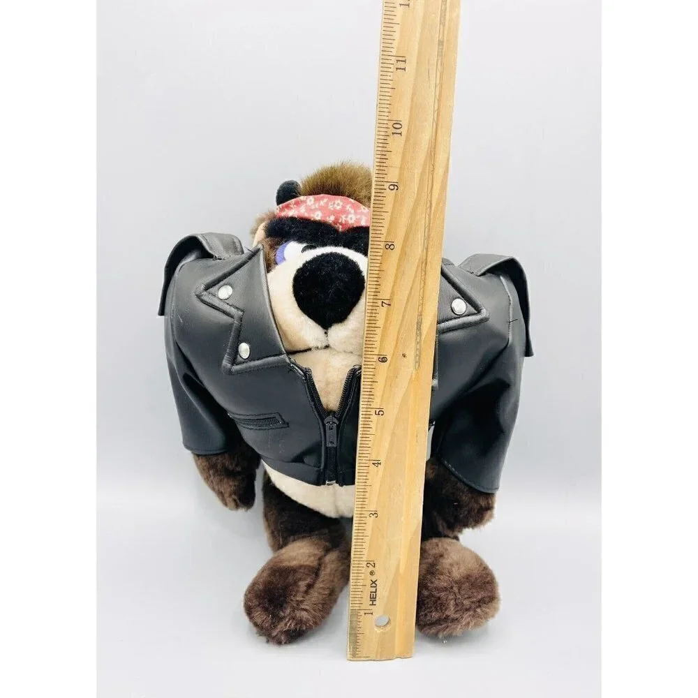 Vintage Taz Plush Looney Tunes Tazmanian Devil 9” 24K Co. 1993 WARNER BROS Biker